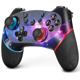 AceGamer Wireless Controller for Nintendo Switch/Lite/OLED, Galaxy Custom Design, Dual Vibration/Turbo/Ergonomic ! (Galaxy)