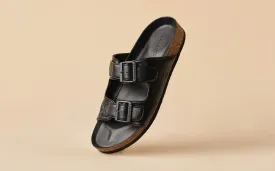 Cork Sandals : Solid Black