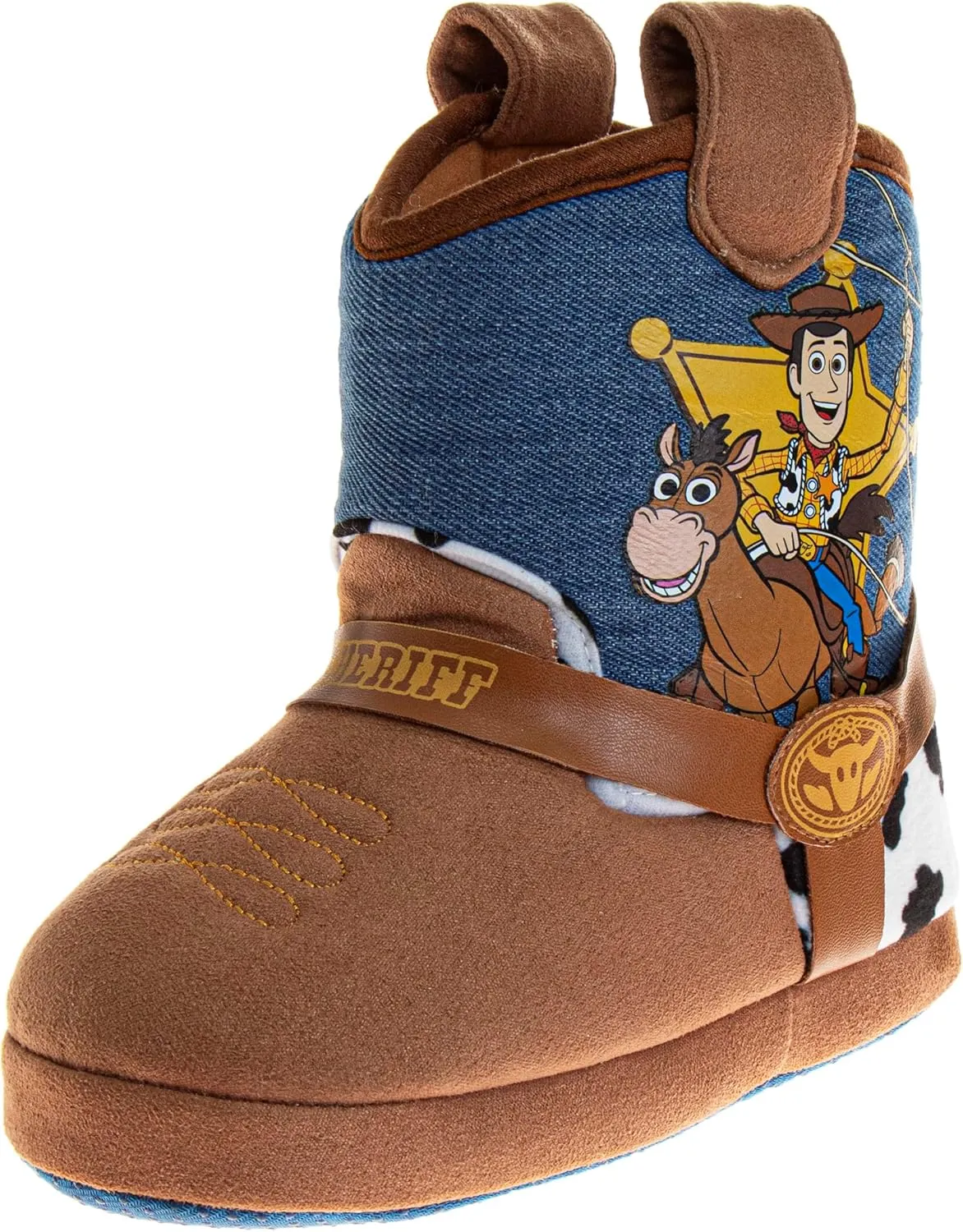 Disney Boys?? Toy Story Slippers ?C Buzz and Woody Fuzzy Slippers (Toddler/Kid)