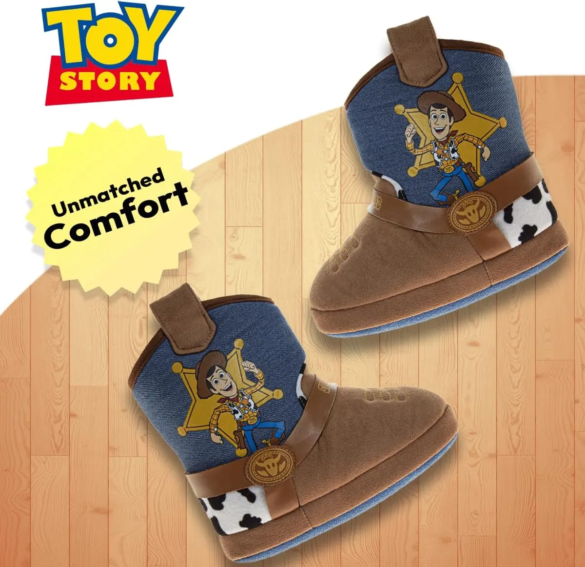 Disney Boys?? Toy Story Slippers ?C Buzz and Woody Fuzzy Slippers (Toddler/Kid)