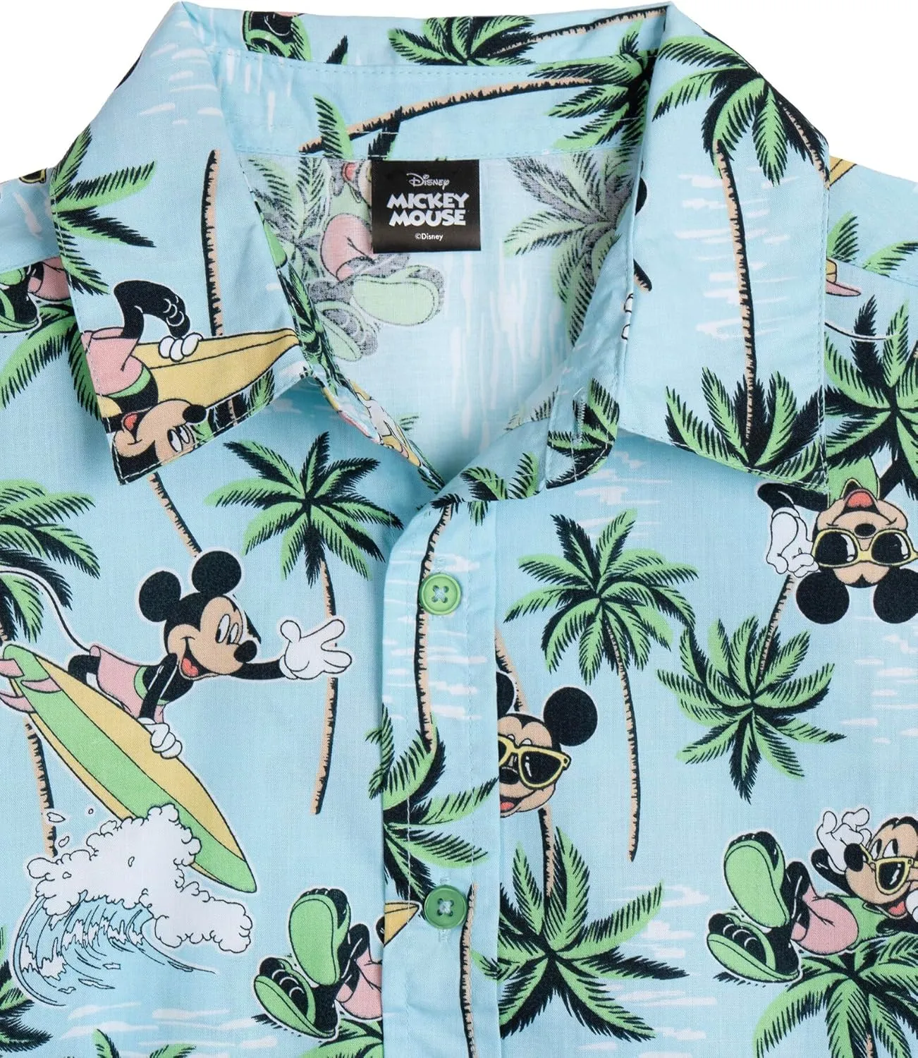 Disney Lilo & Stitch Mickey Mouse Lion King Simba Hawaiian Button Down Shirt Toddler to Big Kid