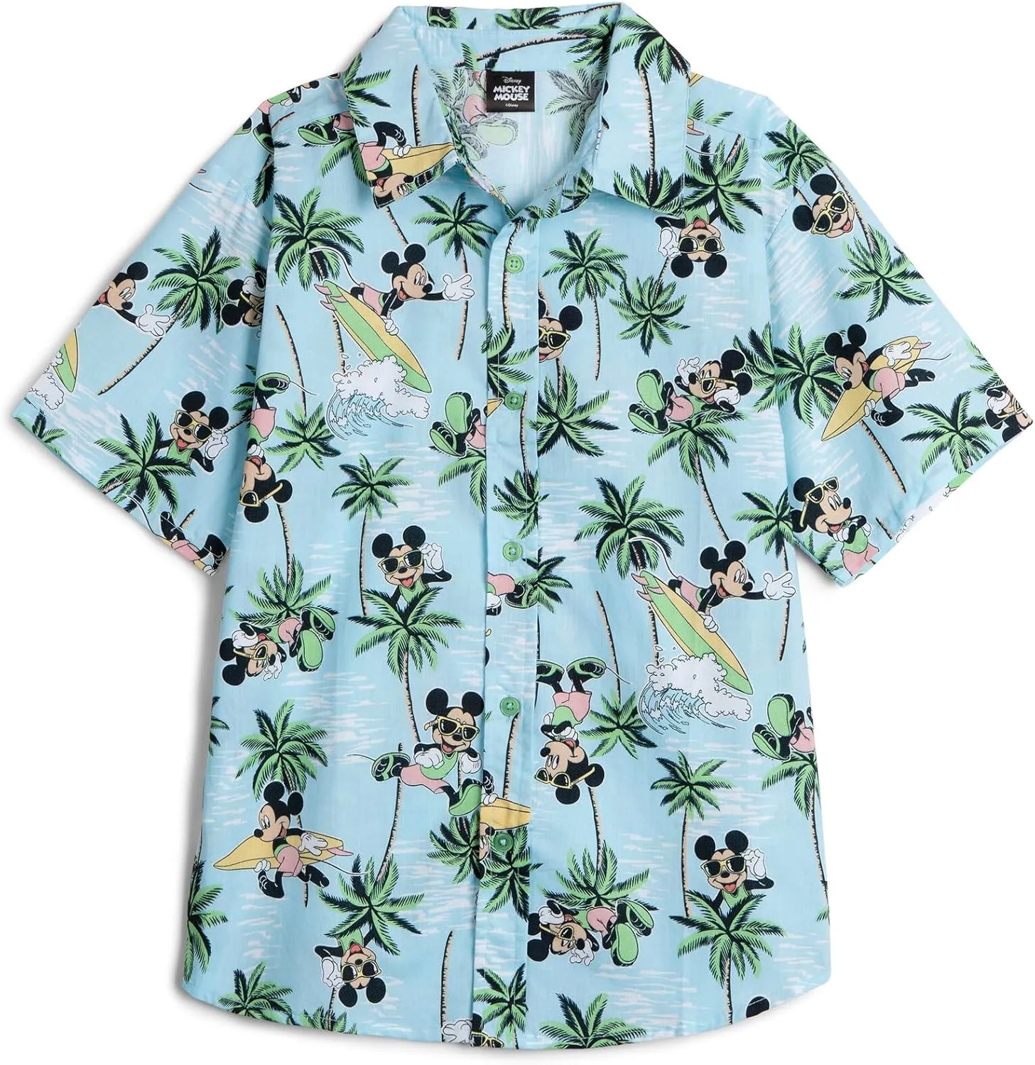 Disney Lilo & Stitch Mickey Mouse Lion King Simba Hawaiian Button Down Shirt Toddler to Big Kid