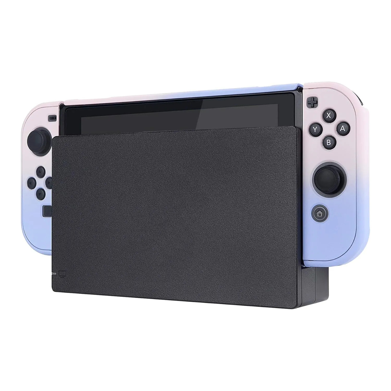 eXtremeRate PlayVital Cover for Nintendo Switch, Protective Case Protector for Switch - Shock-Absorbent Anti-Scratch Dockable Easy to Install Durable Hard Shell Game Accessories, Gradient Pink Violet