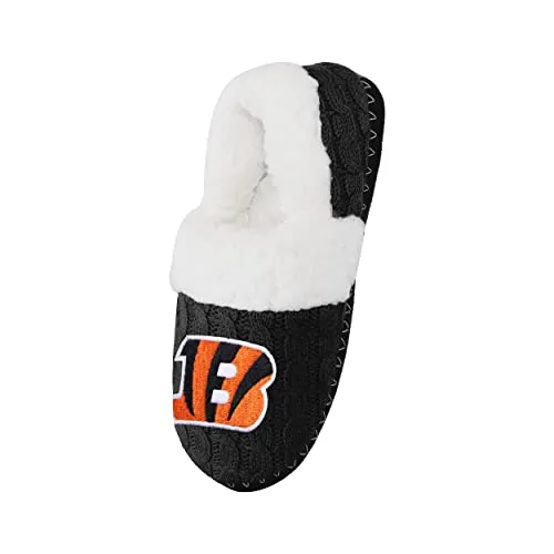 FOCO Cincinnati Bengals NFL NFL Womens Team Color Moccasin Slipper - M