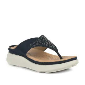 Healers Casual Navy Blue Slippers For Women SMT-3 By Liberty