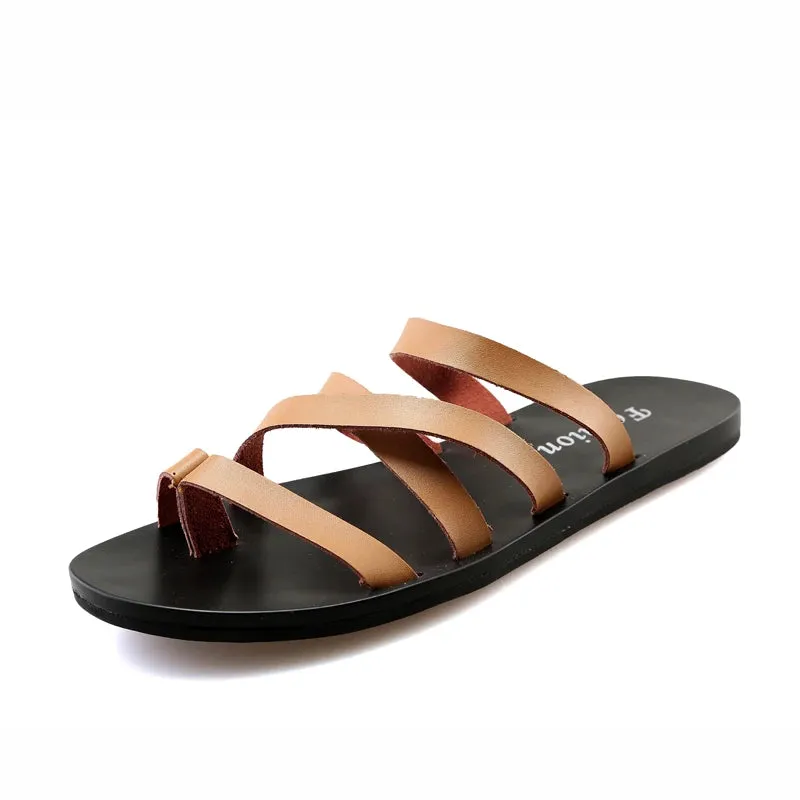 Hnzxzm Large Size 38-46 Men Casual Slides Breathable Mens Outdoor Summer Walking Sandals Quick Dry Beach Water Sandals Men Slippers