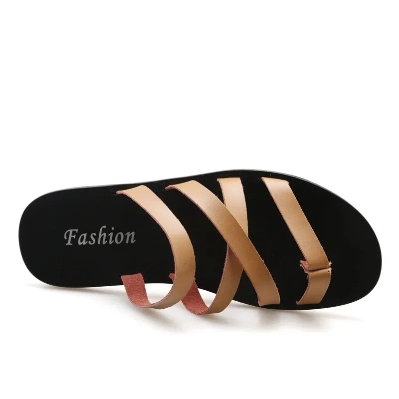 Hnzxzm Large Size 38-46 Men Casual Slides Breathable Mens Outdoor Summer Walking Sandals Quick Dry Beach Water Sandals Men Slippers
