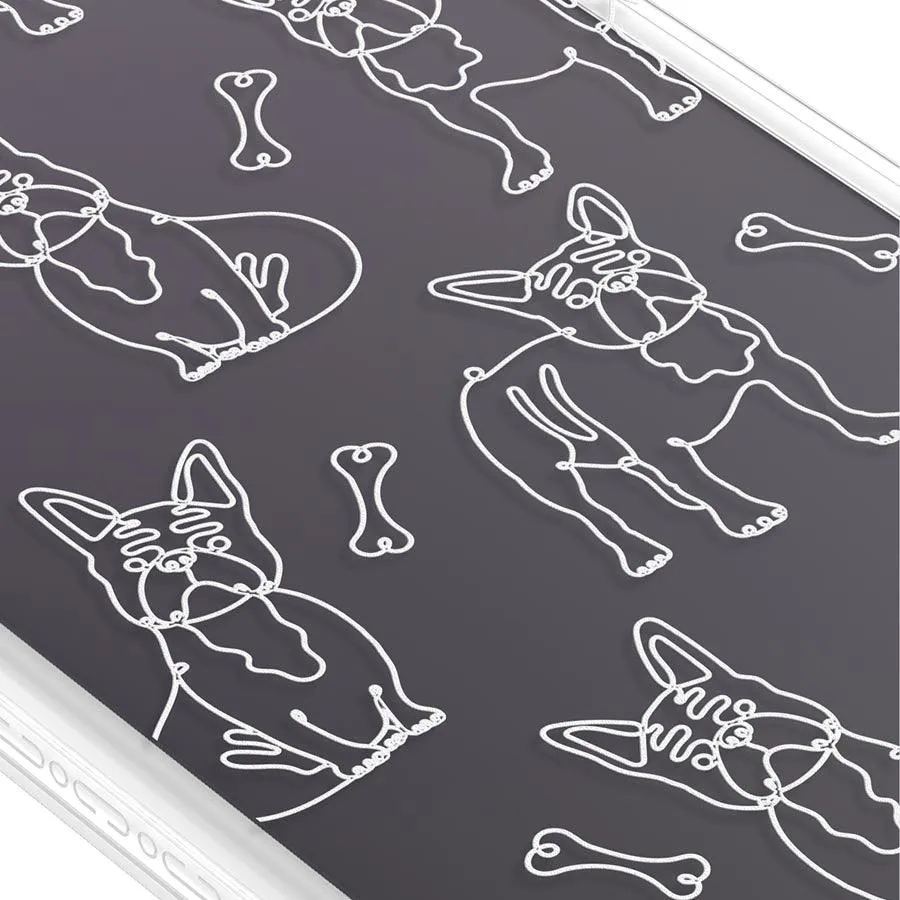 iPhone 12 Pro French Bulldog Minimal Line Phone Case