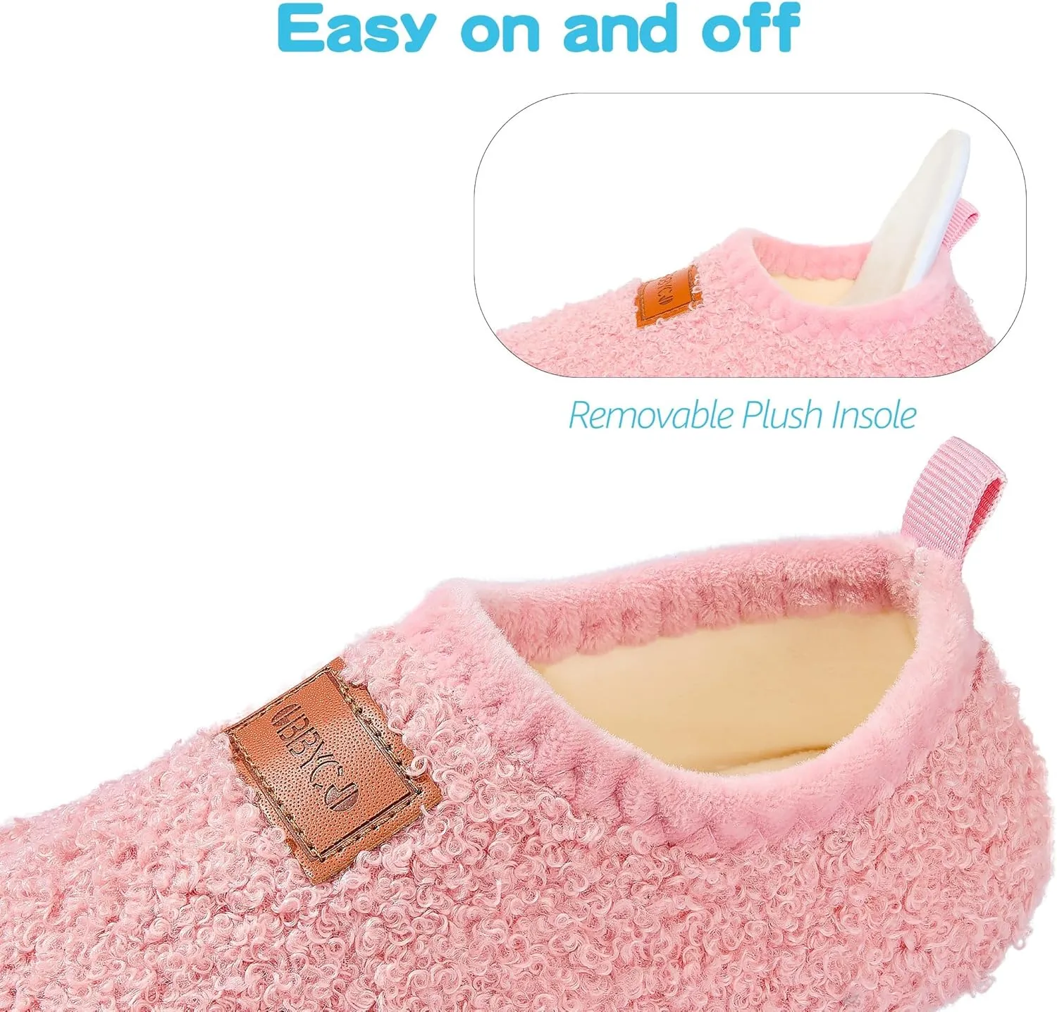 Kids House Slippers Toddler Home Shoes Cozy Lightweight Non-Slip Slippers Socks for Infant Little Boys Girls