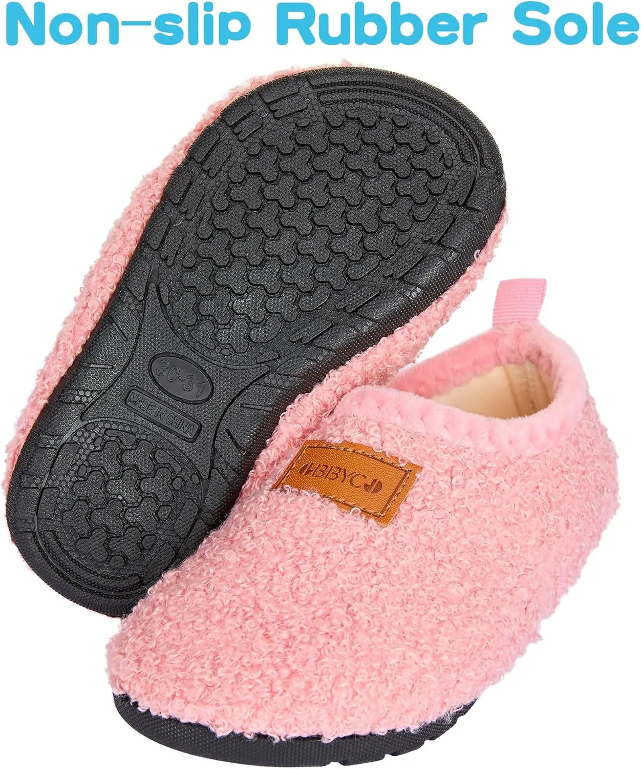 Kids House Slippers Toddler Home Shoes Cozy Lightweight Non-Slip Slippers Socks for Infant Little Boys Girls