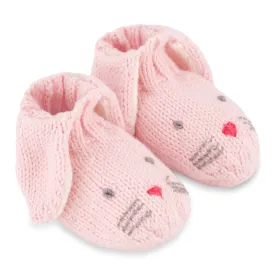Knit Bunny Slippers -- Rose