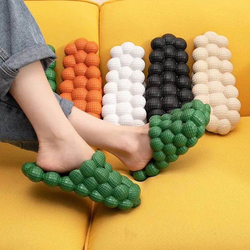Ladies 3D Bubble Cartoon Slides Slippers