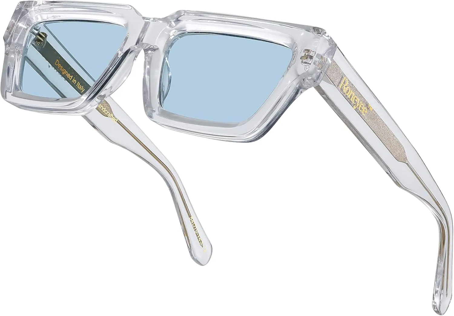 Non Polarized Acetate Sunglasses RY-A02 148mm Frame with UV Protection Impact Resistant Nylon Lens Retro Unisex