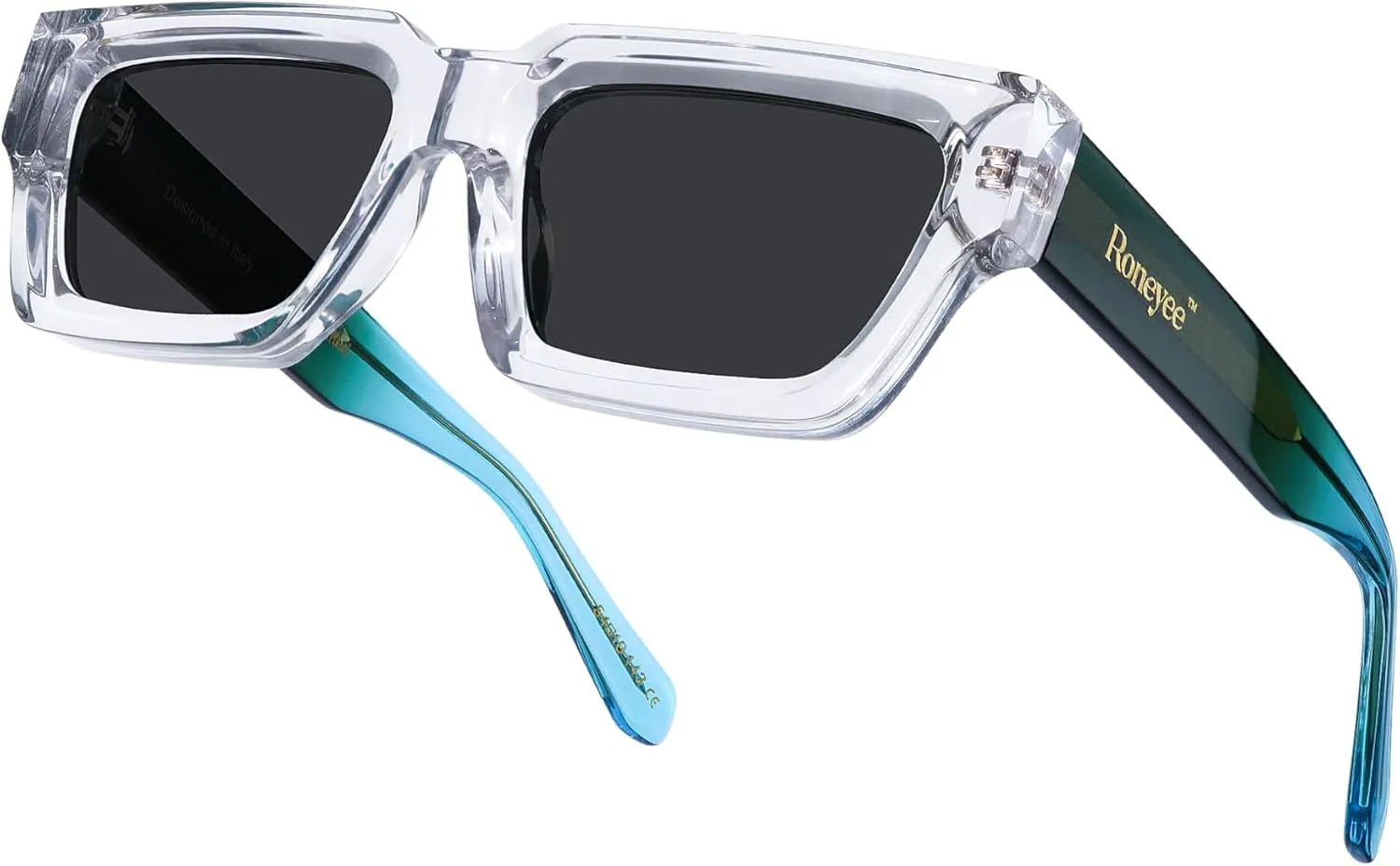 Non Polarized Acetate Sunglasses RY-A02 148mm Frame with UV Protection Impact Resistant Nylon Lens Retro Unisex