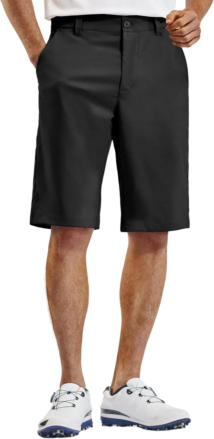 PULI Mens Golf Hiking Shorts Lightweight Casual Dress 12" Inseam Work Stretch Travel Hybrid Quick Drying with Pockets
