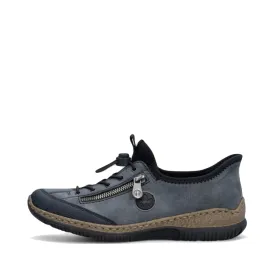 Rieker Women's Nikita 67 Slip On Sneaker (Navy)